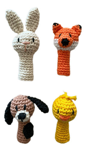 Ame de Amar Titeres De Dedo A Crochet - Pack X 4 - Animales De La Granja 0