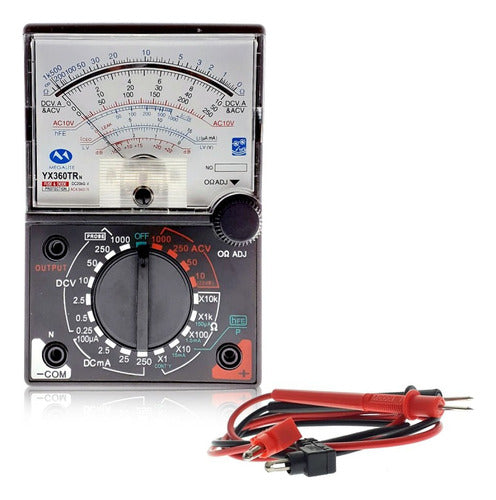 VT Multimetro Tester Analogico Con Puntas YX-360TR EB Excelente 0