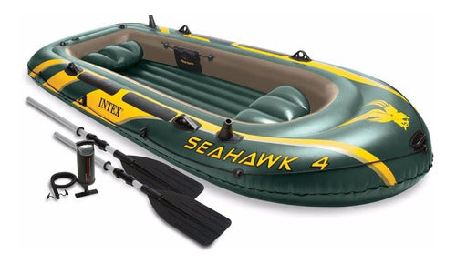 Intex® Seahawk 4 Inflatable Boat Set for 4 People 0