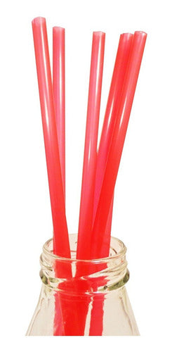 500 Units Plastic Drinking Straws 1 Color 23cm - Variety Pack 2