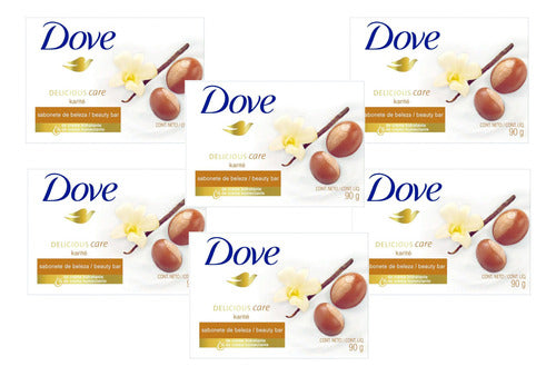 Kit X6 Dove Jabón En Barra Karité Delicious Care X 90g 0