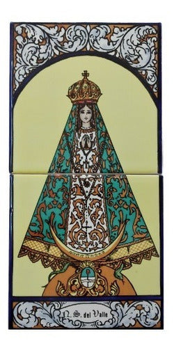 Mayólica Virgen Del Valle - 2 Azulejos 15 X 30 0