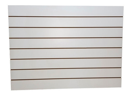 MJmaderas Panel Ranurado 120x90 - MDF Pintado De Blanco 0