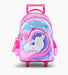 Footy Love Unicorn Soft LED Light Rolling Backpack 18" 4