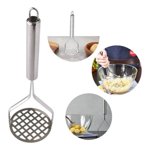 Amassador Espremedor Batata Legumes Feijão Purê Papinha Inox 1