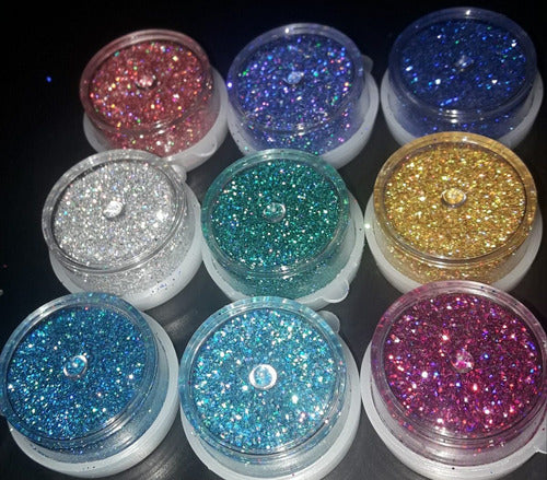 1u Brillo Gel Con Gibre Glitter Maquillaje Artistico Premium 4