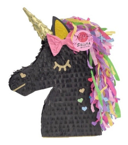 Sakura Artesania Piñata Unicornio Black Gold Piñata 0