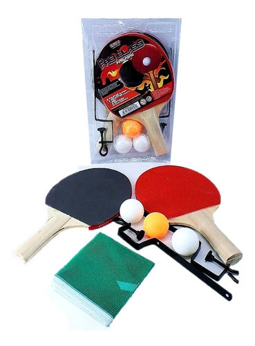 Set Ping Pong Paletas Pelotas Red Soportes Super Cla Fd7702 1