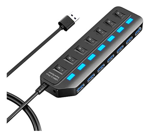 Onfinio Hub Usb 3.0, Divisor De Concentrador Usb De 7 0