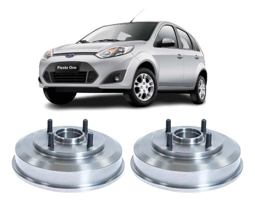 Generic Brake Drum Kit X2 for Fiesta One Rear 2006 0