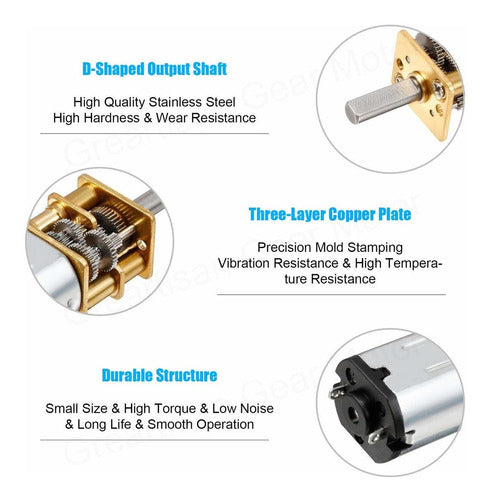 Greartisan Dc 6v 300rpm N20 High Torque Speed Reduction Moto 1
