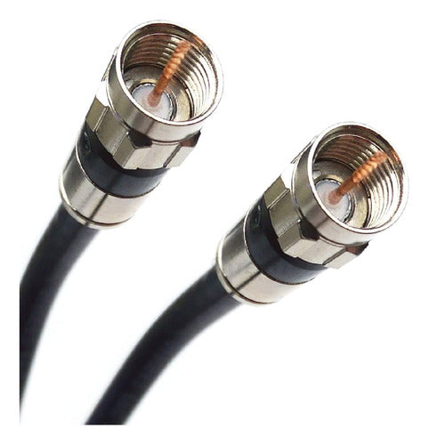 ALS Cable Coaxial Rg-6 Armado 4 Metros Tv Hd Tda Con Conectores 0