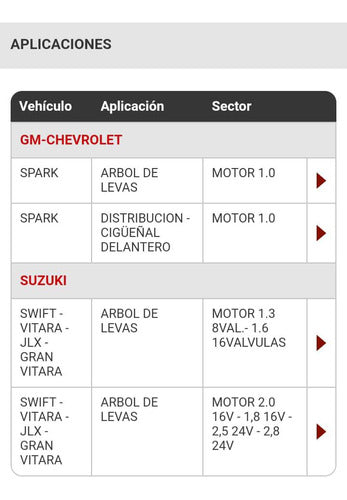 Suzuki Reten Árbol Levas Swift Vitara Chevrolet Spark 361b 2