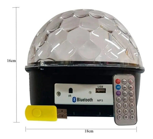 LED Bluetooth Audio-Rhythmic Ball with USB DJ Lights + Pendrive 1