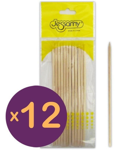 Jessamy Pack X12 Palito De Naranjo - Nail Cleaning Sticks 2