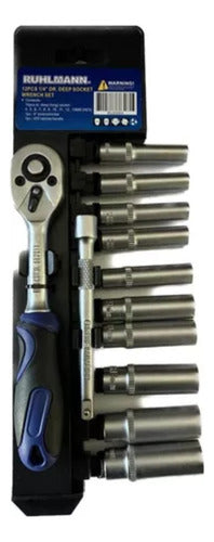 Ruhlmann Long Socket Set 1/4 Drive 12pc 0