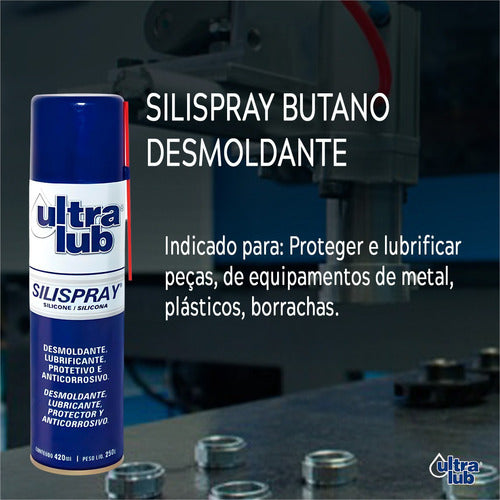 Silicone Spray Silispray Desmoldante 420m Ultra Lub Kit C/3 5