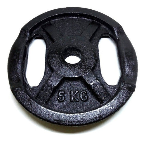 5 Kg Weight Plates Set with Grip Handles - Cast Iron 0