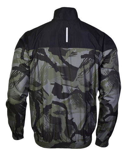 Avia Windbreaker Jacket Black/Green for Men 1