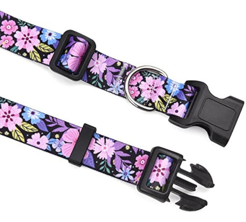 MIHQY Dog Collar with Geometric Tribal Floral Bohemian Patterns 3