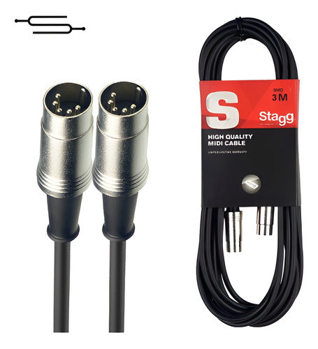 Cable Midi Punta Metalica Profesional - 3m -  Simisol 0