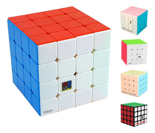 Moyu Meilong 4x4 Cube / Qiyi - Black & Stickerless 0