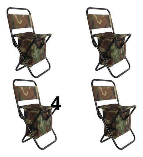 Silla Set X4 Camping Camouflage Folding Chairs with Included Bag 0