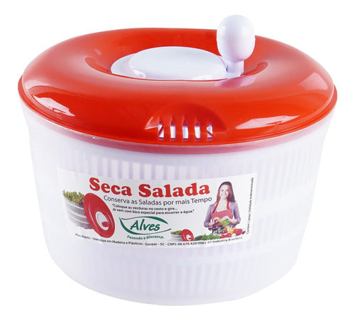 Secador De Saladas 4,5l Verduras Legumes Centrífuga Manual 4