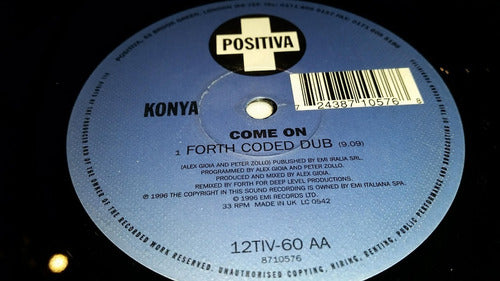 Konya Come On Vinilo Maxi Uk Muy Bueno 1996 0