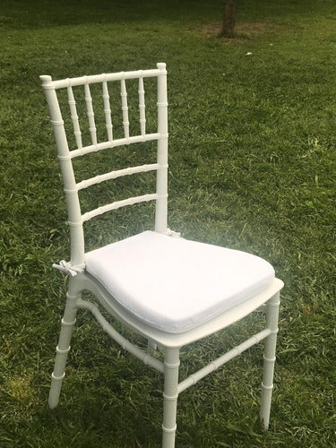 Bulk Tiffany Chair White Reinforced Plastic with Cushion 3