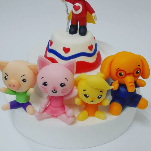 Plin Plin And His Friends Cold Porcelain Cake Decoration 1