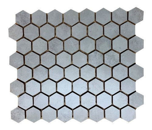 Decolor Revestimiento Malla Hexagonal Cerámica Gris 29x26 Hexágono 0