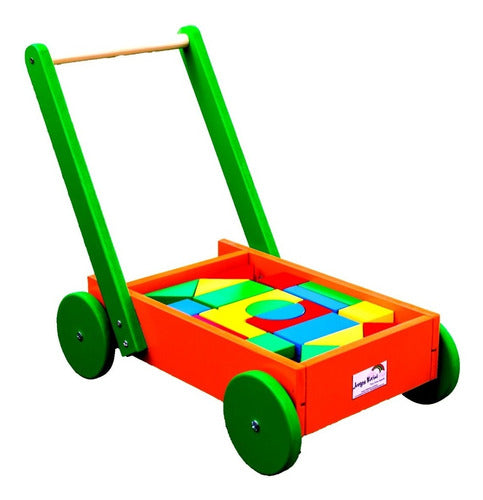 Kurimi Walker Cart + 40 Giant Wooden Blocks 0