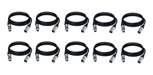 Venetian Cable Dmx 1.5 Mts Xlr Canon Armado 120 Ohms X 10 0