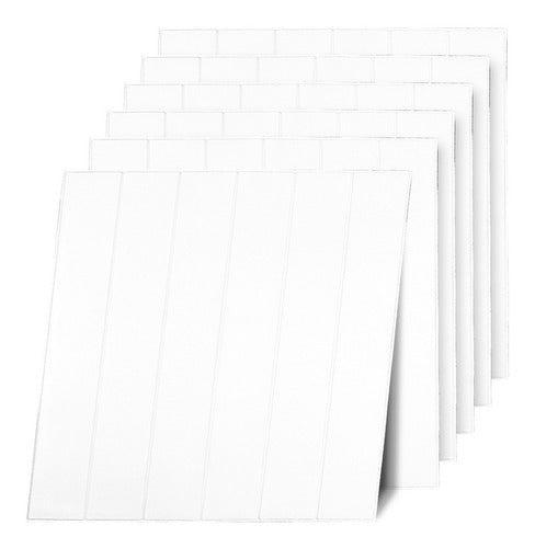 Pack of 6 Self-Adhesive 3D Subway Type Plates 90