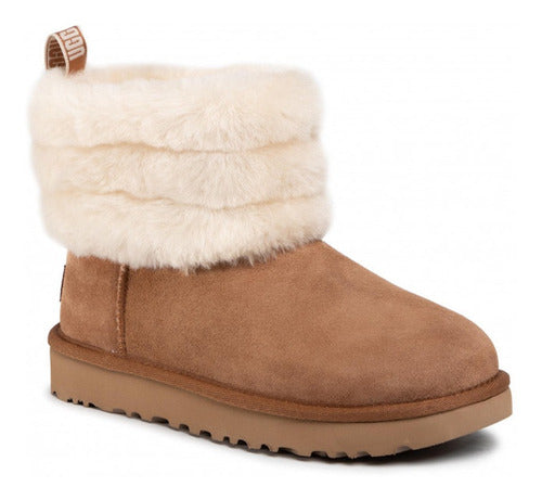 UGG Fluff Mini Quited Brown 1