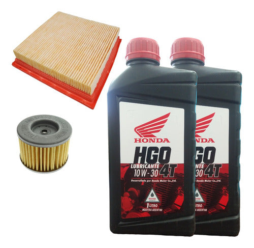 Honda Kit Service Tornado Original Air Oil Filters and HGO 10W30 Oil 0