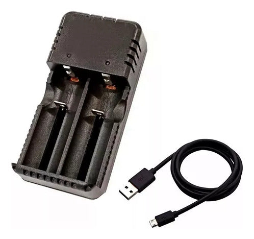 Megalite Smart Dual Slot Battery Charger 18650 1