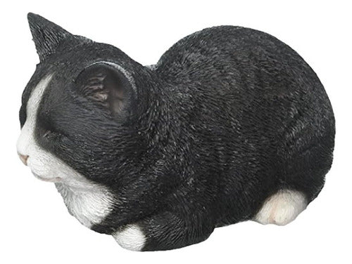 Hi-Line Gift Ltd Estatua De Gato Durmiente, Negro / Blanco 0