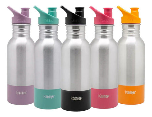 Keep Metal Bottle Stainless Steel 600 Ml with Spout and Handle 1