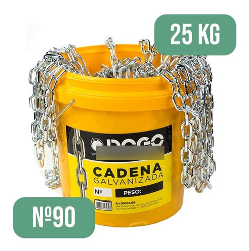 Dogo Galvanized Chain X 25 Kg Various Sizes N° 45 to N° 90 1