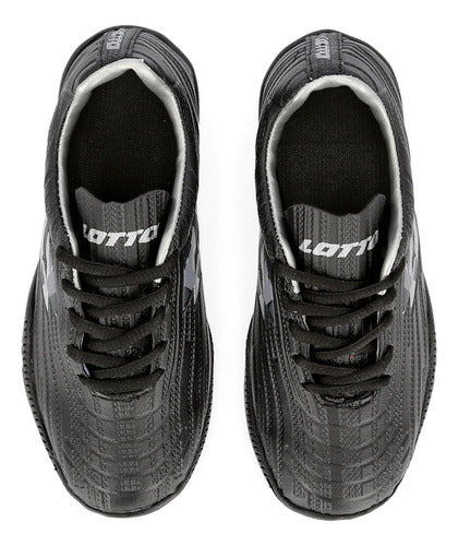 Youth Lotto Solista Sof 800 Turf Soccer Shoes in Black and Gray by Dexter 3