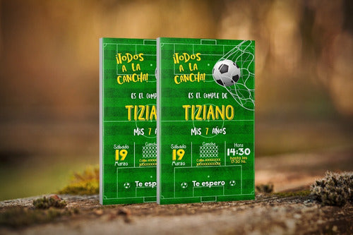 Tarjeta Invitacion Digital Futbol Cumpleaños 2