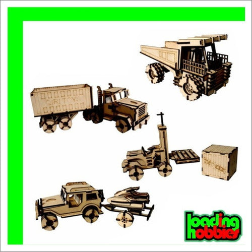 Camion Minero Carga Puzzle 3d Madera Armar Rompecabezas 3