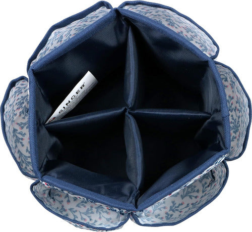 Organizador De Costura Spinner De Escritorio Navy Floral 7