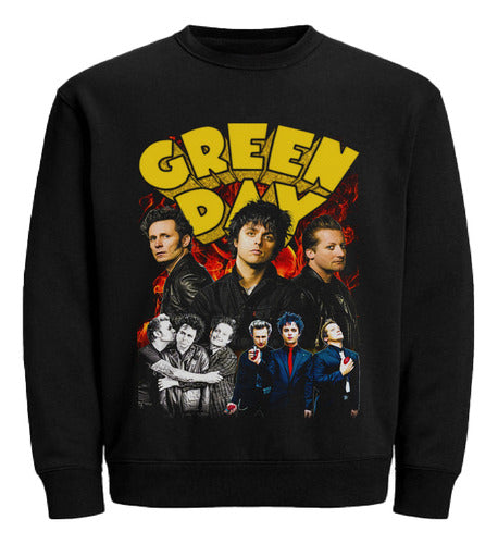 Burbi Round Neck Fleece Sweatshirt Green Day Dtf Premium 0