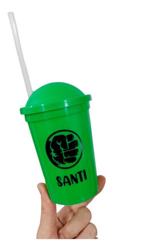 10 Vasos Plasticos Hulk Personalizados Souvenirs 0