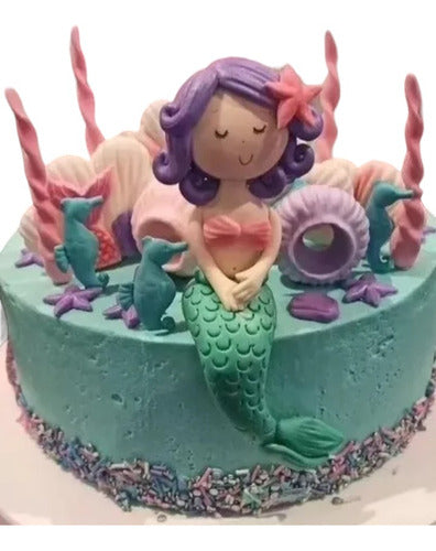 Elrincondevalentina_ Sirena Adorno Torta Porcelana Fría 0