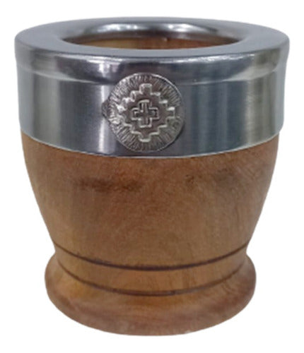 Mate Imperial Algarrobo Virola Y Guarda De Acero Inoxidable 6