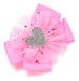 Mini Lucy Hair Bow Heart Tulle Bulk Dozen 6